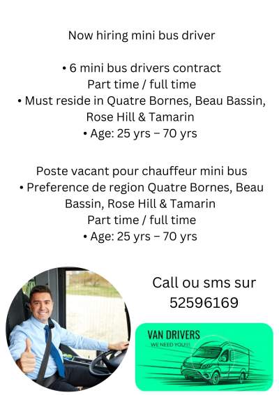 Hiring mini bus driver - Jobs
