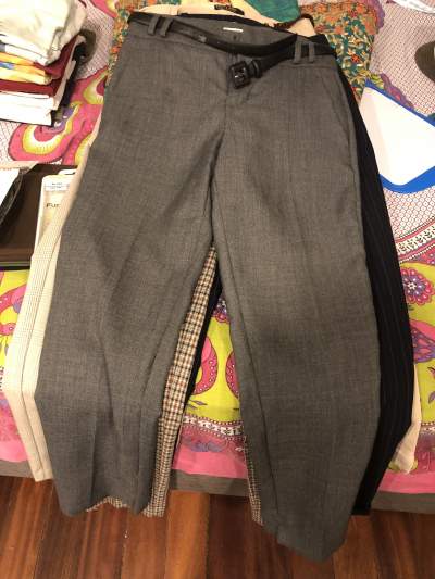 Grey Mango Pants size 34 with belt - Pants & Leggings (Women)