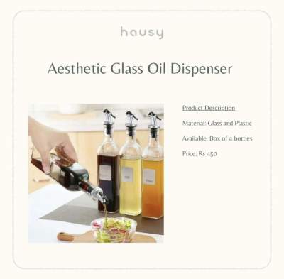 Aesthetic Glass Oil Dispenser - Kitchen appliances
