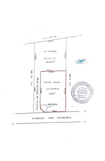 For sale residential plot of land at Morcellement Belle Vue, Abion - Land