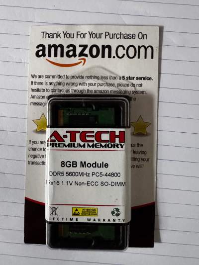 8GB DDR5 RAM - Memory (RAM)