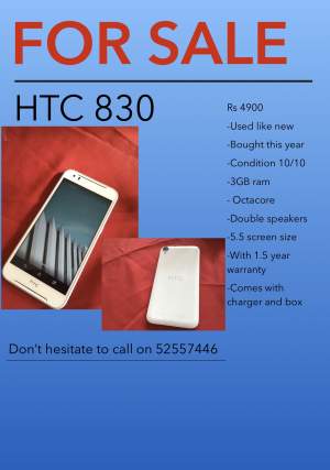 HTC 830  - Android Phones on Aster Vender