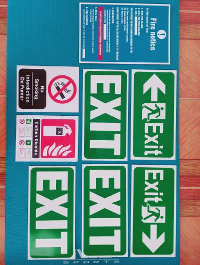 Exit signs, no smoking signs, fire extinguisher signs - Others