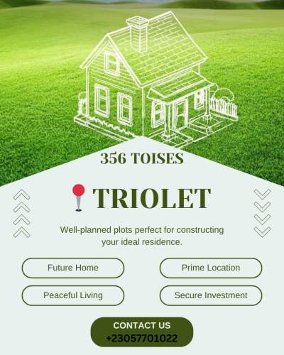 A VENDRE TERRAIN 🍀 TRIOLET - Land