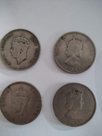 Vintage Mauritius 1 Rupee Coins 1950/1951 & 1964/1971 - Coins on Aster Vender