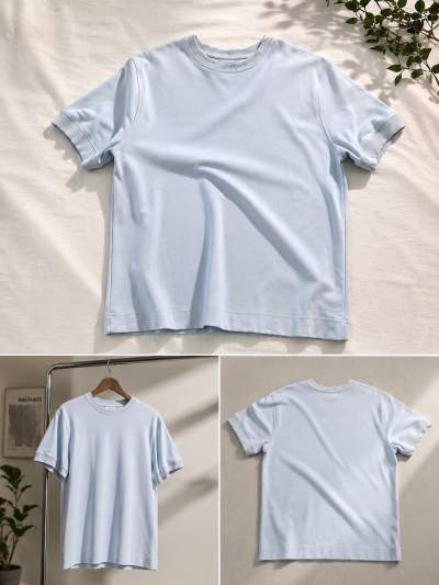 Garage Light Blue Relaxed Fit T-Shirt – Size S - Shirts (Men)