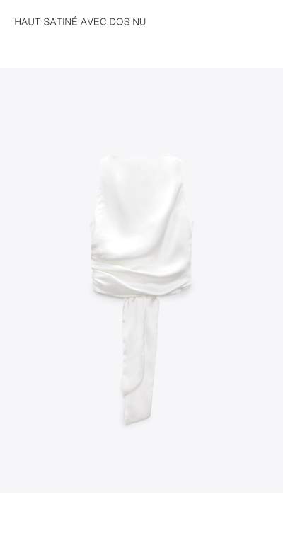 Haut satiné ZARA blanc dos nu – Neuf - Tops (Women)