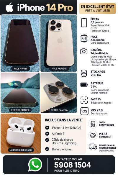 Iphone 14 Pro + Airpods 3 - iPhones