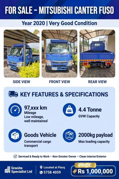 MITSUBISHI FUSO CANTER 2020 - Truck bed