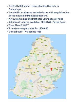 Residential Land for Sale - 324 m2 / 85 T - Land