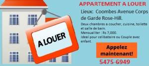 APPARTEMENT A LOUER  ROSE-HILL- 2 CHAMBRES A COUCHER - Apartments on Aster Vender