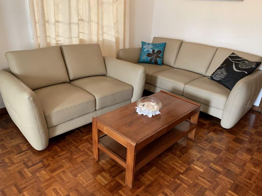 Living room sofa set in leather - 0 - Living room sets  on Aster Vender