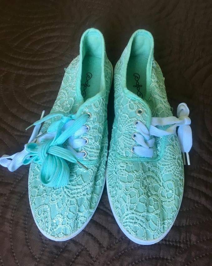 Lace turquoise shoes - 1 - Sneakers  on Aster Vender