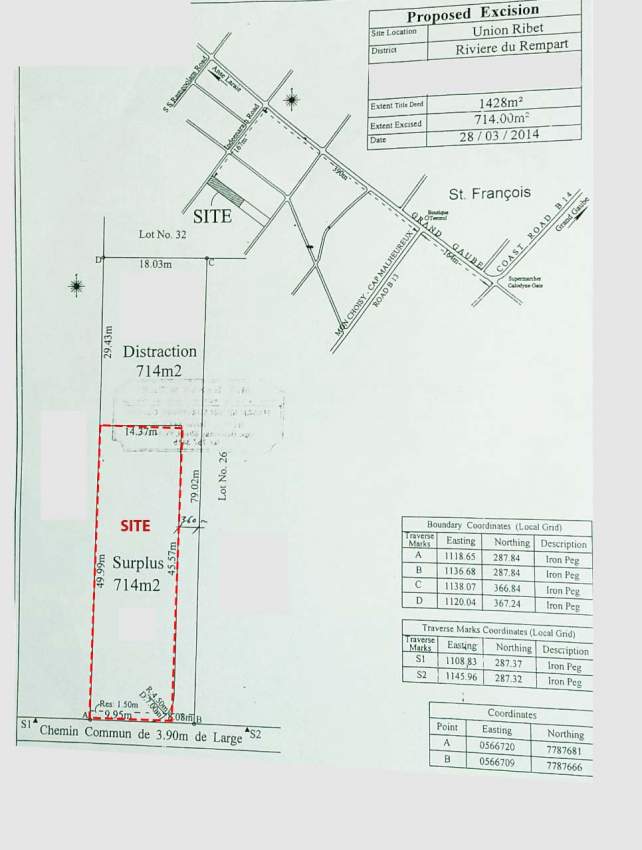 188 toises Residential Land St Francois - 2 - Land  on Aster Vender