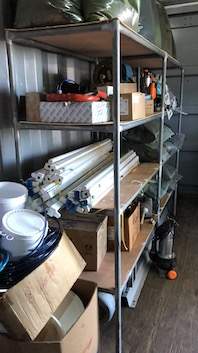 Two large metal and wooden shelves - 0 - Shelves  on Aster Vender