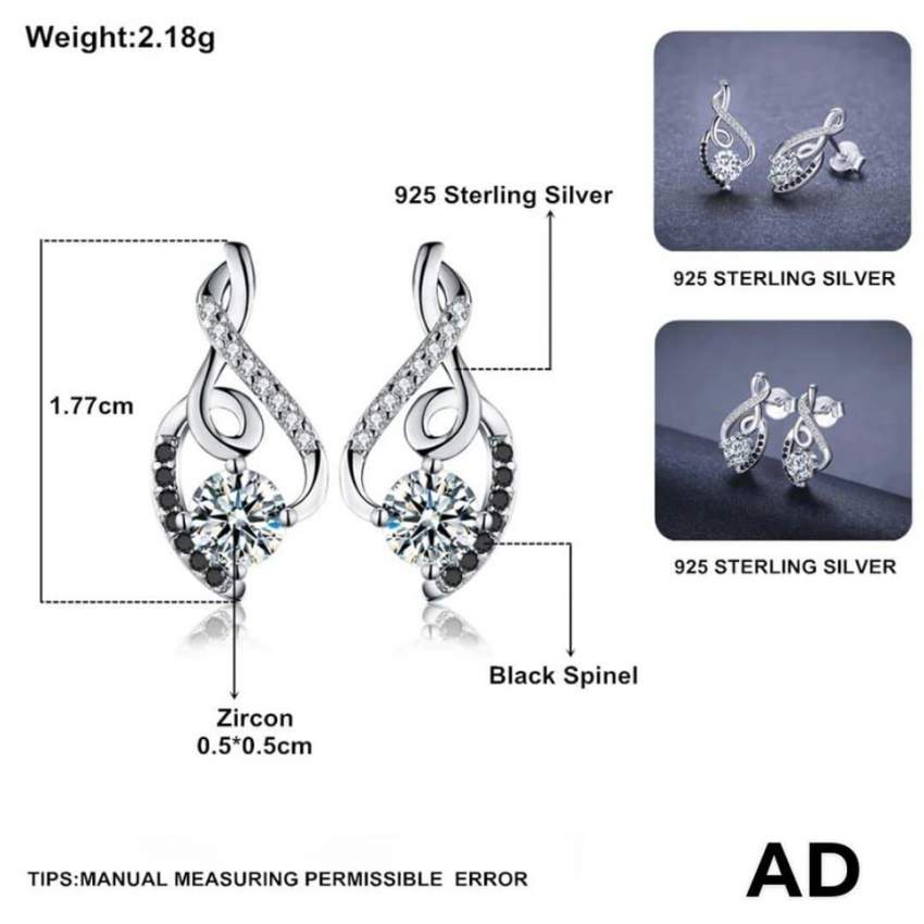 Gorgeous Stud Earrings (Genuine 925 Sterling Silver) - 1 - Earrings  on Aster Vender