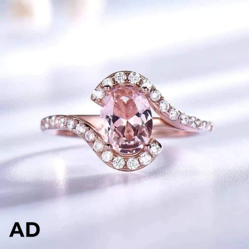 Unique Ring (925 Sterling Silver) with Morganite stone