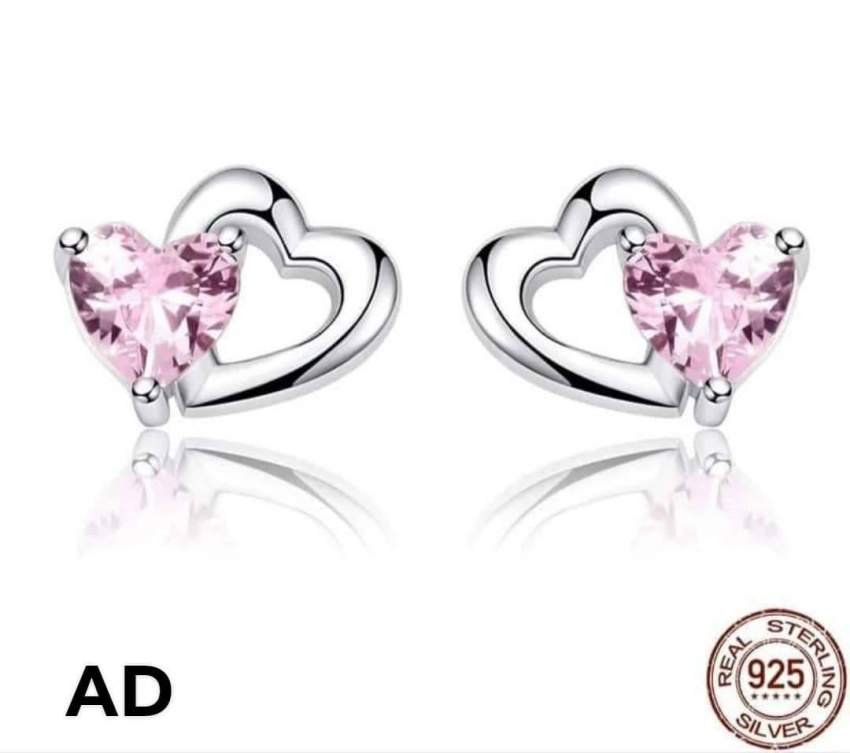 Cute and Adorable Heart Stud Earrings (925 Sterling Silver)