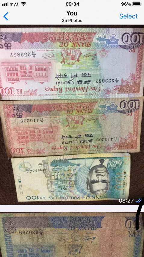 Mauritian old notes - 1 - Antiquities  on Aster Vender