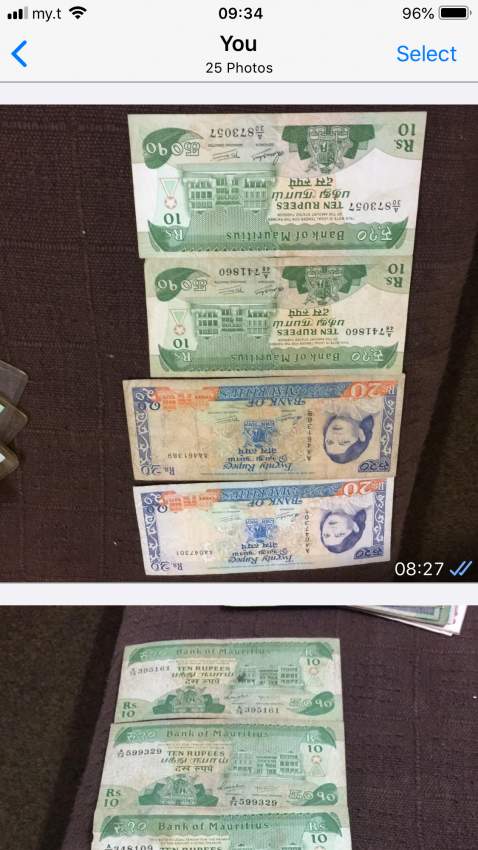 Mauritian old notes - 3 - Antiquities  on Aster Vender