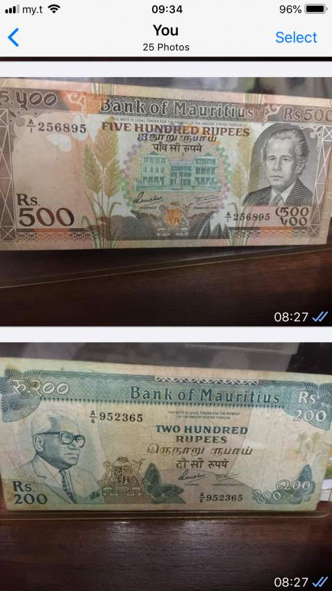 For sale old notes of Mauritius - 3 - Banknotes  on Aster Vender