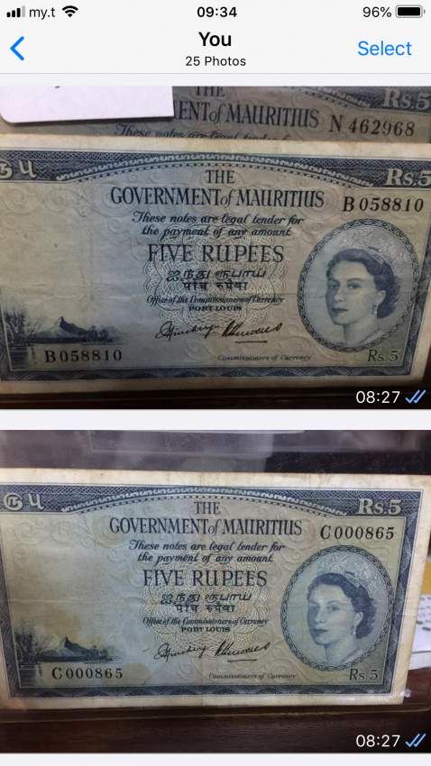 For sale old notes of Mauritius - Banknotes at AsterVender