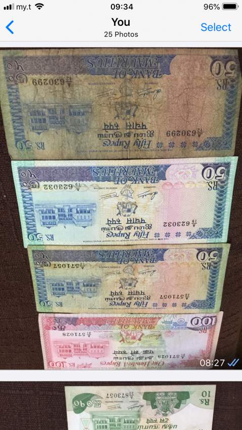 For sale old notes of Mauritius - 1 - Banknotes  on Aster Vender
