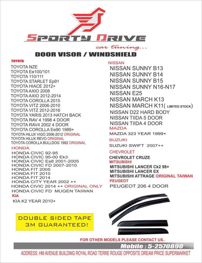 door visor  - 0 - Off Roader Cars  on Aster Vender