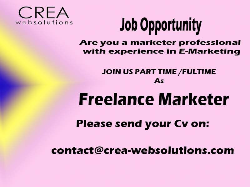 Job Opportunity part time/full-time  as Freelancer in Marketing  - 0 - Jobs  on Aster Vender
