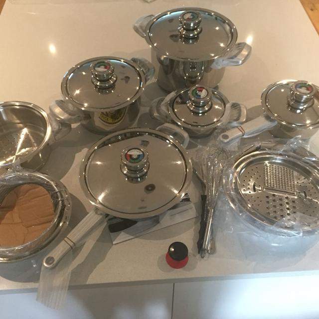 50 DISCOUNT WORLD'S BEST SURGICAL STEEL COOKWARE SET. Aster V...