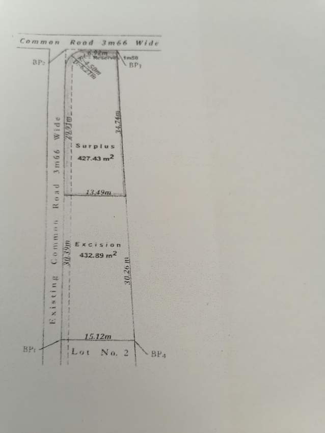 LAND FOR SALE IN TERRE ROUGE, BOIS PIGNOLET MORCELLEMENT ROOPCHAND - 0 - Land  on Aster Vender