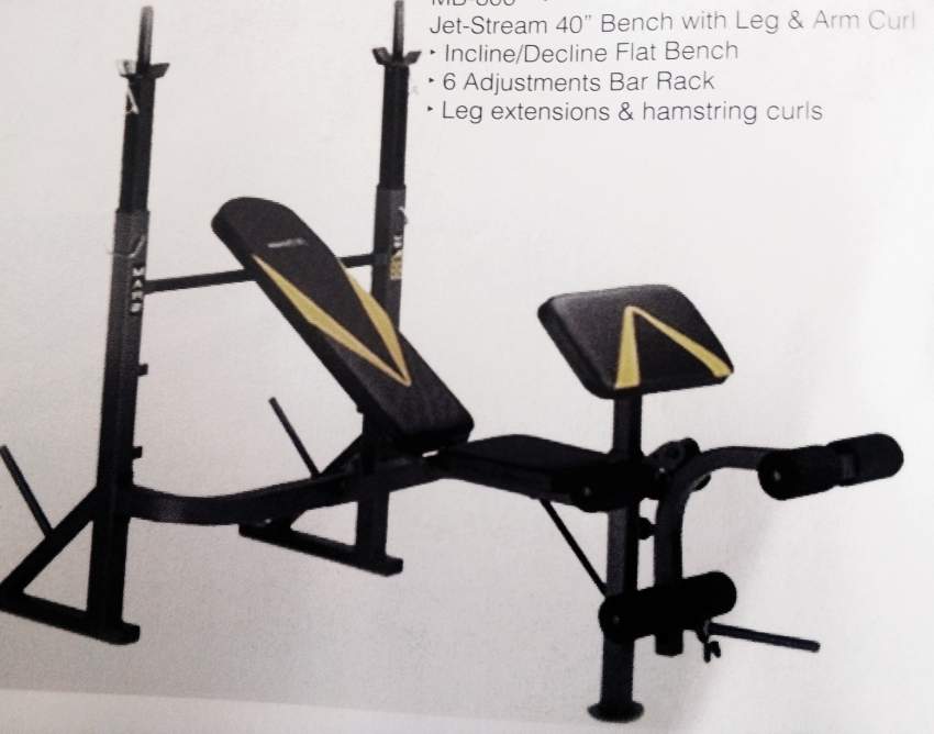 Bench and Barbell set on Aster Vender