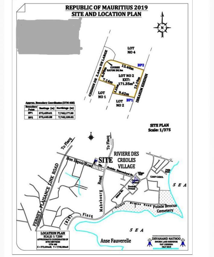 Land for Sale at Riviere Des Creoles Aster Vender Land