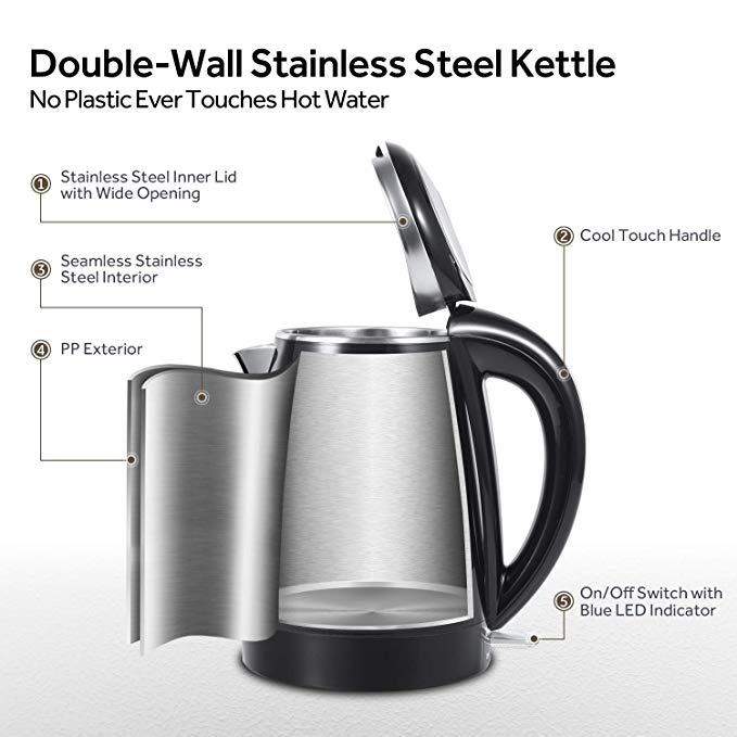 36% DISCOUNT: Amazon best seller STAINLESS STEEL INSULATED KETTLE - 4 - Kitchen appliances  on Aster Vender