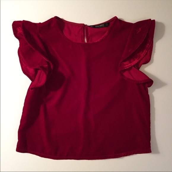 ZARA Red Velvet Top on Aster Vender