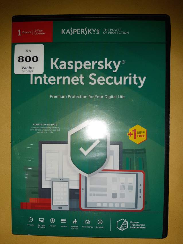 Original Kaspersky Internet Security 1 Device 1 Year + 1 free - 0 - Software  on Aster Vender