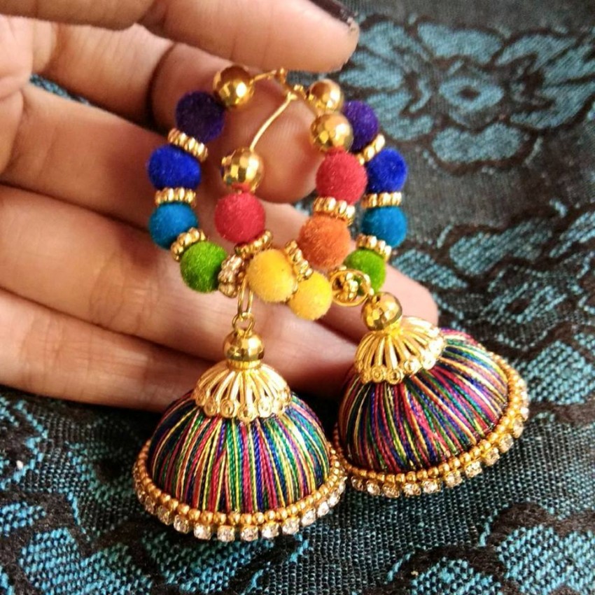 Rainbow silk earings - 0 - Earrings  on Aster Vender