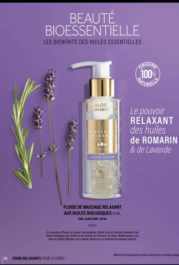 Fluide De Massage Relaxant Aux Huiles Biologiques - 0 - Massage products  on Aster Vender