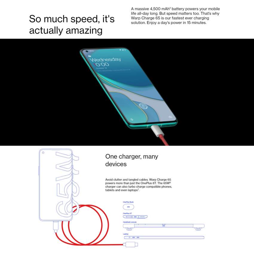 OnePlus 8T Ultra Fast Charging.  Ultra Smooth Scrolling. - 2 - Oneplus Phones  on Aster Vender