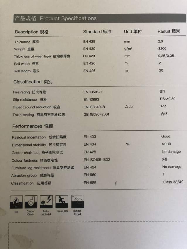 Antibacterial vinyl 2mm - 1 - Interior Decor  on Aster Vender