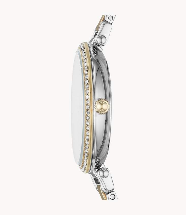 Montre FOSSILE  bicolore avec cadran argenté et cristal de quartz - 1 - Watches  on Aster Vender