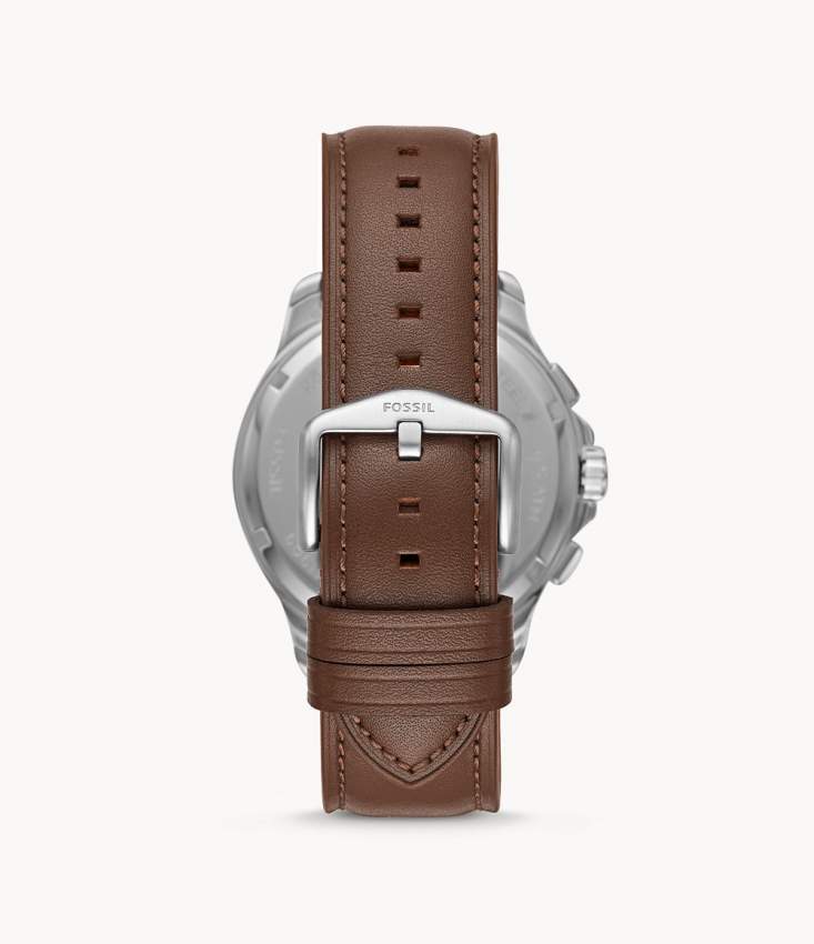 FOSSIL: Montre chronographe en cuir marron - 2 - Watches  on Aster Vender