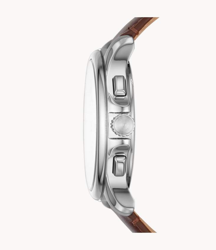 FOSSIL: Montre chronographe en cuir marron - 1 - Watches  on Aster Vender
