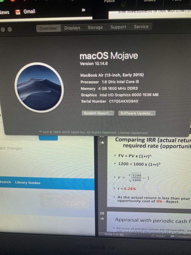Apple MacBook Air 2015 - 1 - Laptop  on Aster Vender