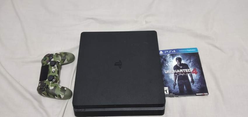 Ps4 slim 1tb+manette militaire+1 game unchated 4  - 6 - PlayStation 4 (PS4)  on Aster Vender