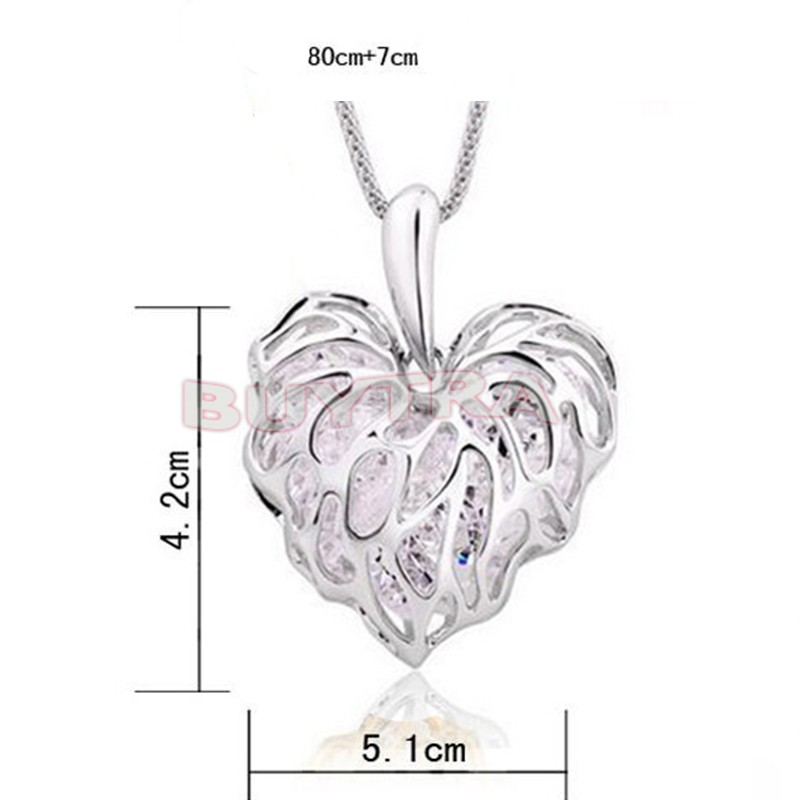 Golden/Silver Heart Necklace : - 0 - Necklaces  on Aster Vender