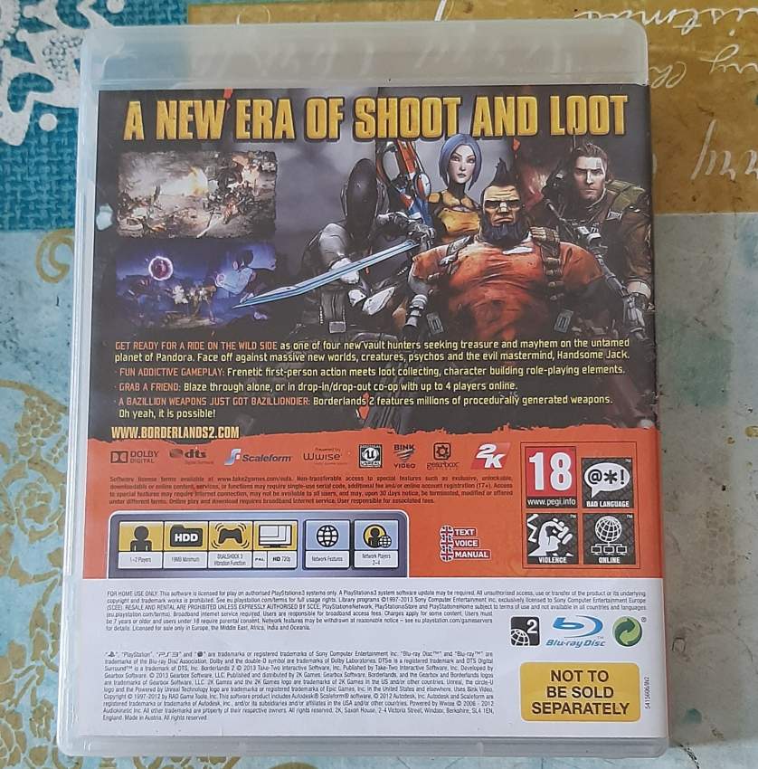 Borderlands 2 - 2 - PlayStation 3 Games  on Aster Vender