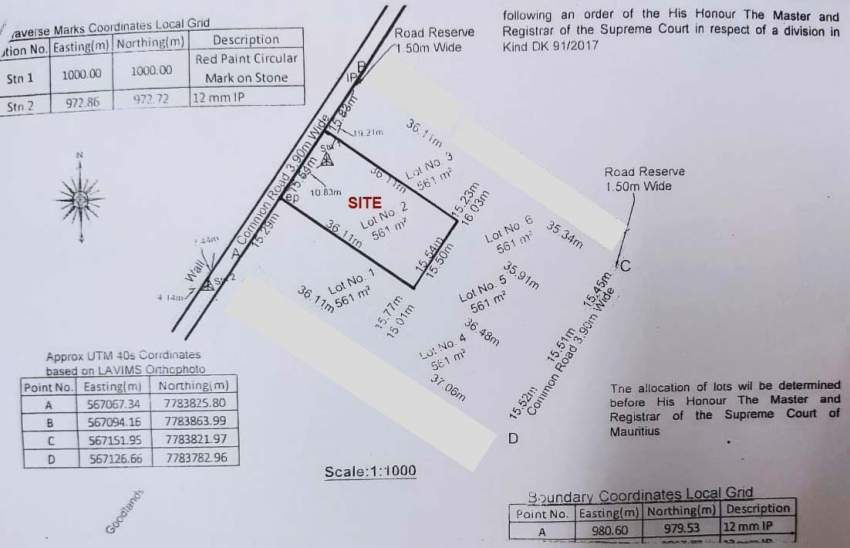 Fantastic plot of residential land of 13.29 perches or 147.7 toises lo - 3 - Land  on Aster Vender