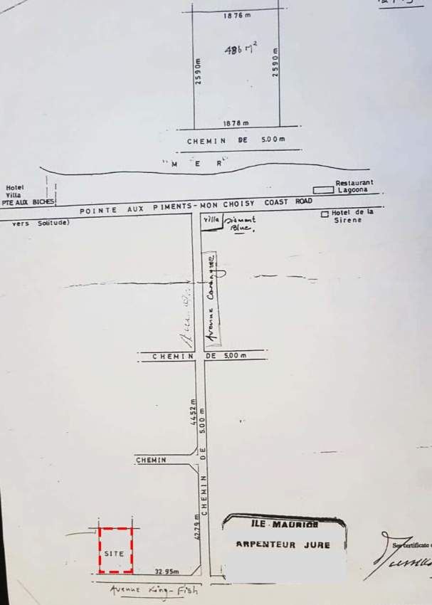 Lovely plot of land of 127.9 toise or 11.5 perches located in Pointe a - 4 - Land  on Aster Vender