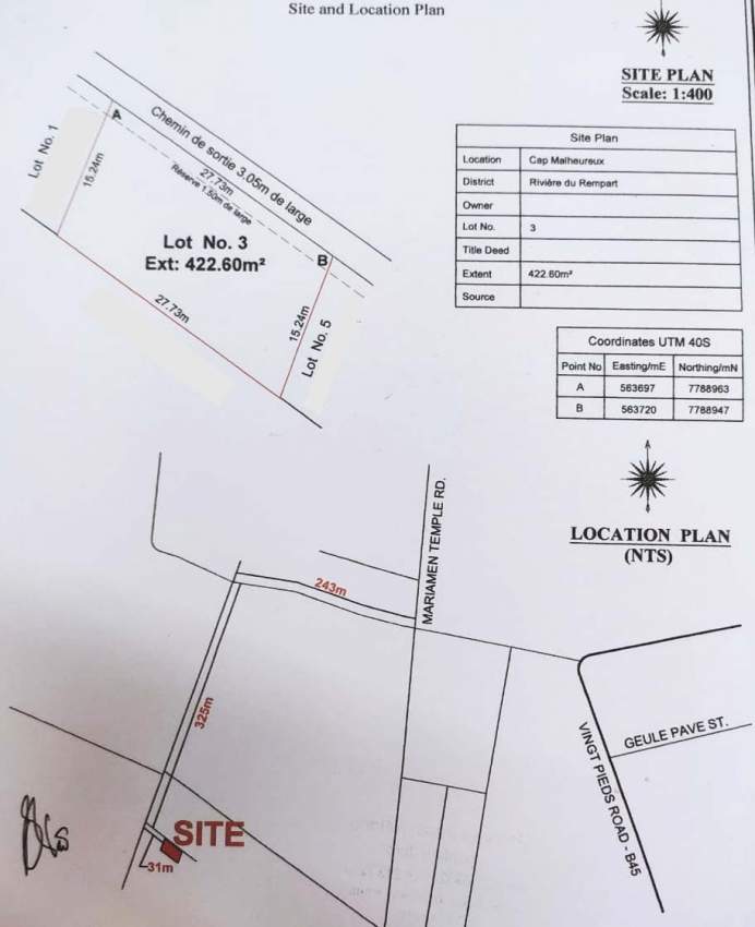 Incredible plot of land of 111 toises or 10 perches located in Cap Mal - 4 - Land  on Aster Vender